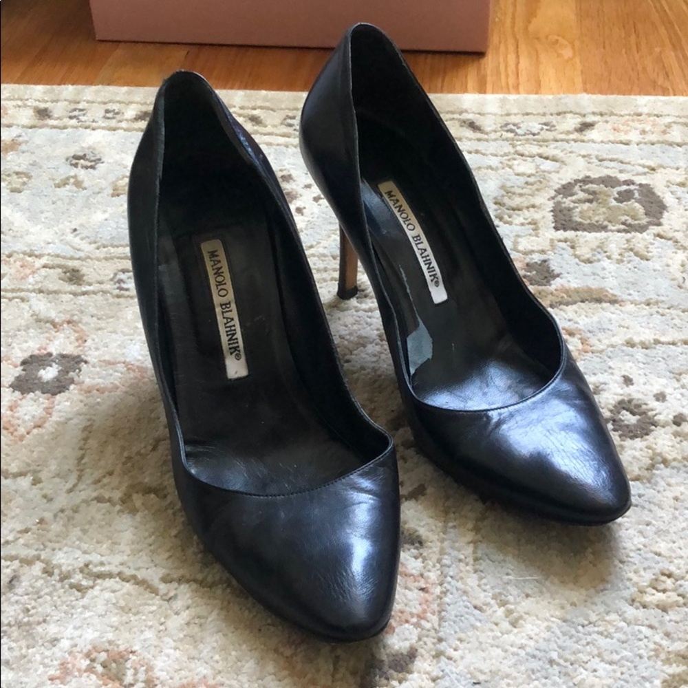 Manolo Blahnik Almond Toe Pumps 80mm